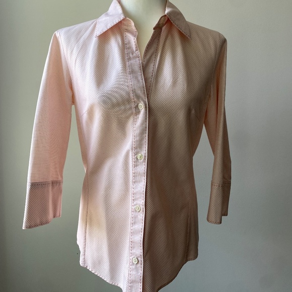 Banana Republic Tailored Fit Pink and White Button Down, Size M - Picture 1 of 8
